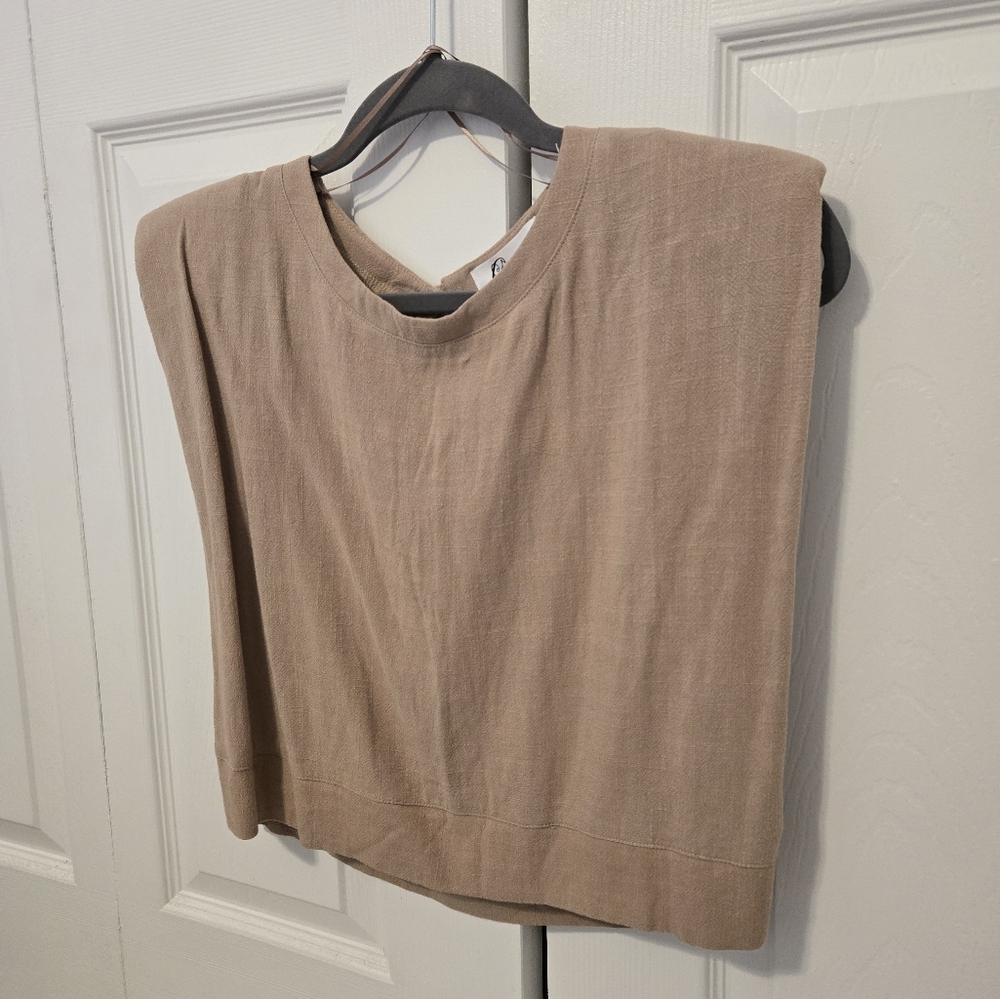 Elegant Tan Women's Top, Size L (NWT)